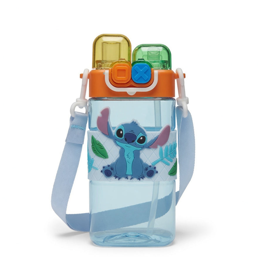 Children's water bottle with cartoon character on a white background